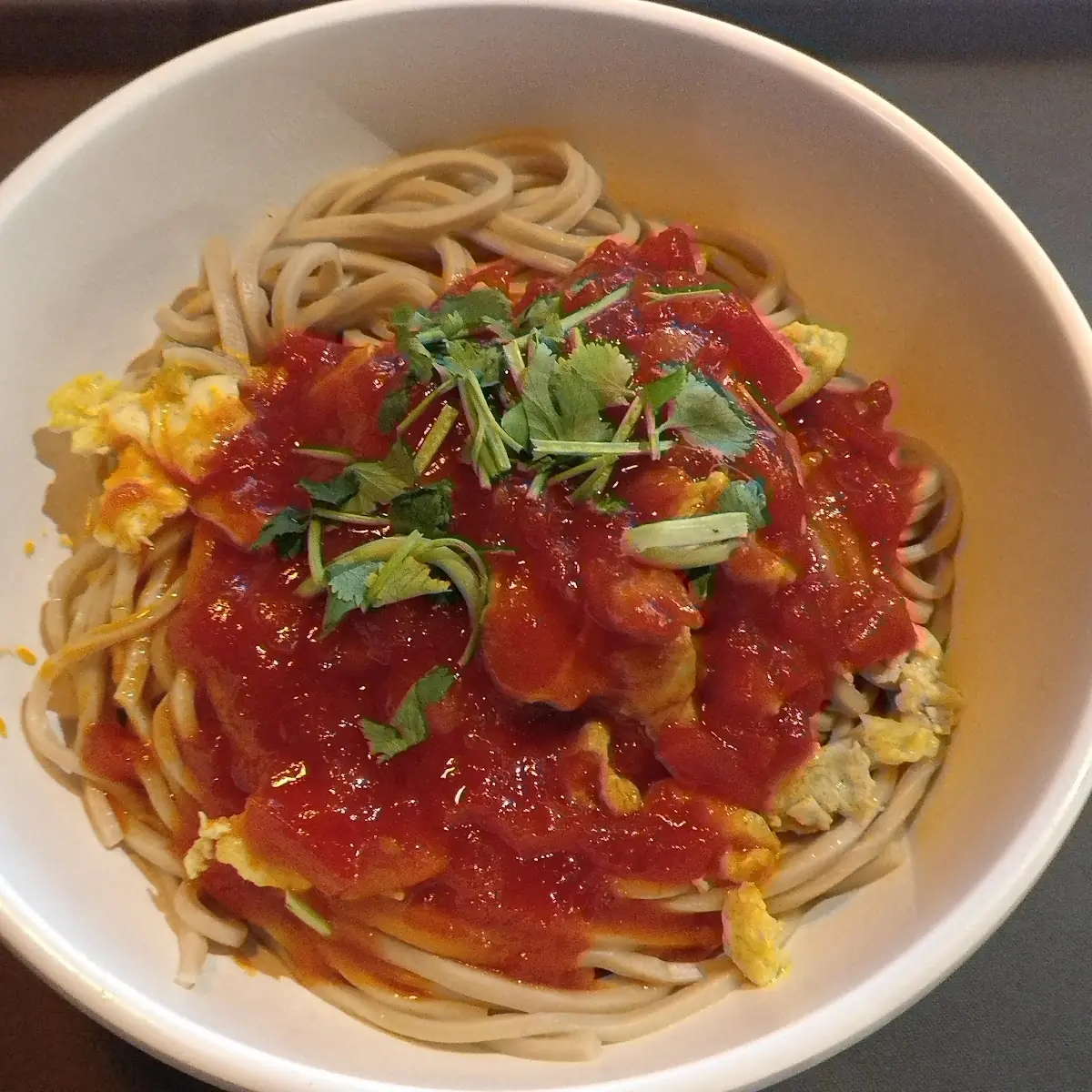 tomato & scrambled egg dry noodle b4 番茄炒蛋面
